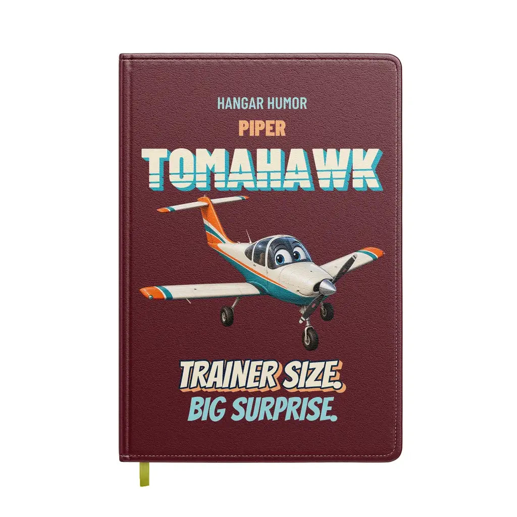 Piper PA-38-112 Tomahawk - Trainer size. Big surprise. design on dark red notebook