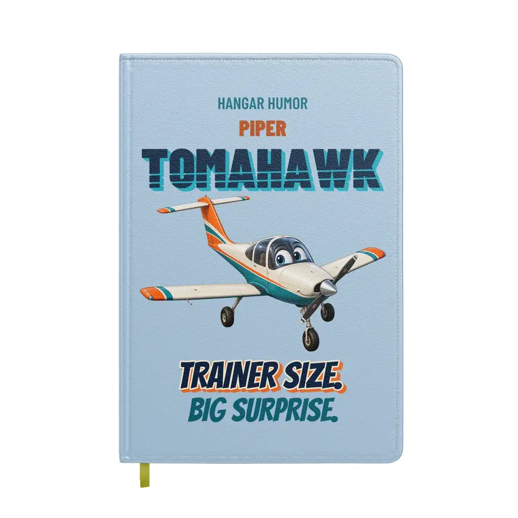 Piper PA-38-112 Tomahawk - Trainer size. Big surprise. design on light blue notebook