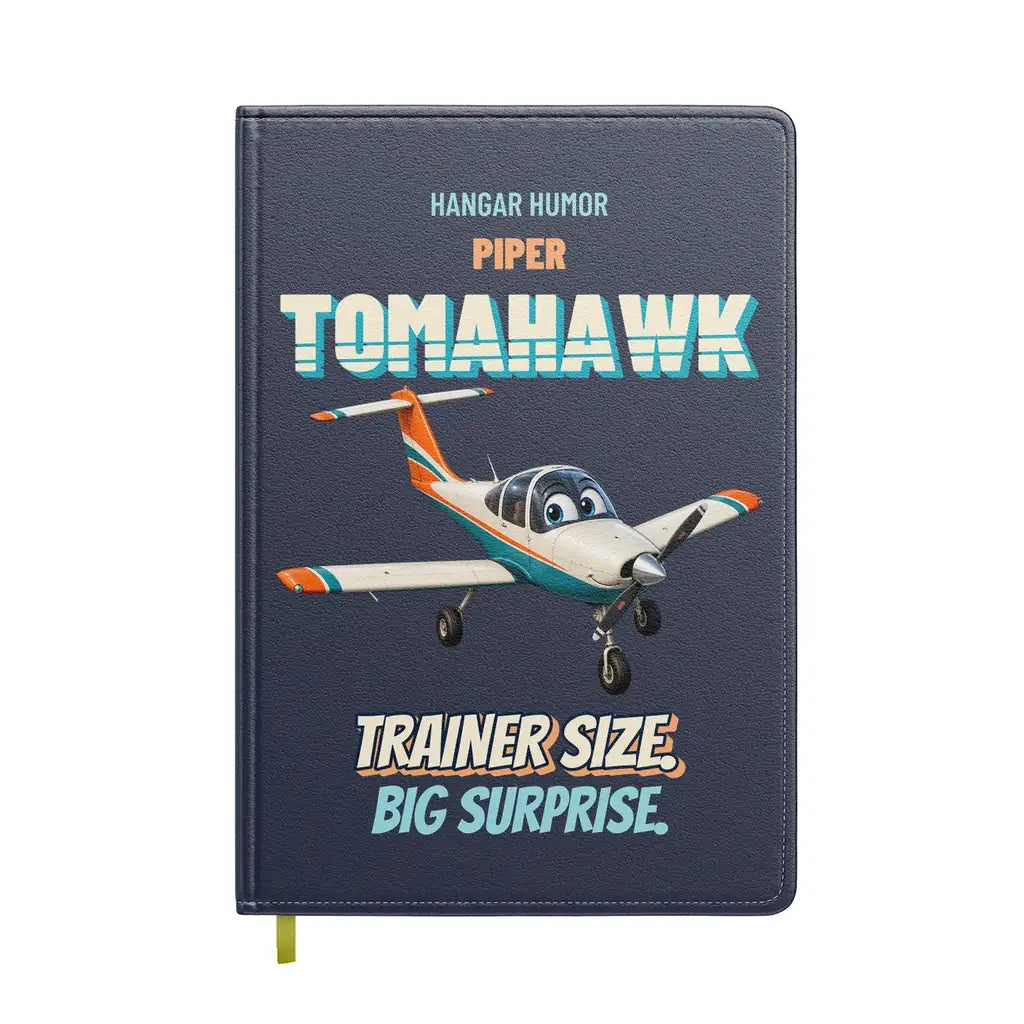 Piper PA-38-112 Tomahawk - Trainer size. Big surprise. design on navy blue notebook
