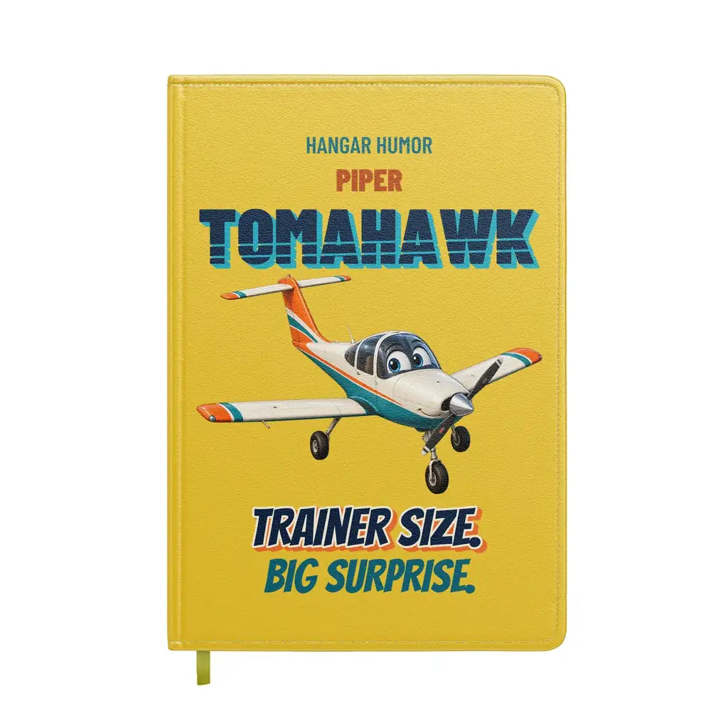 Piper PA-38-112 Tomahawk - Trainer size. Big surprise. design on yellow notebook