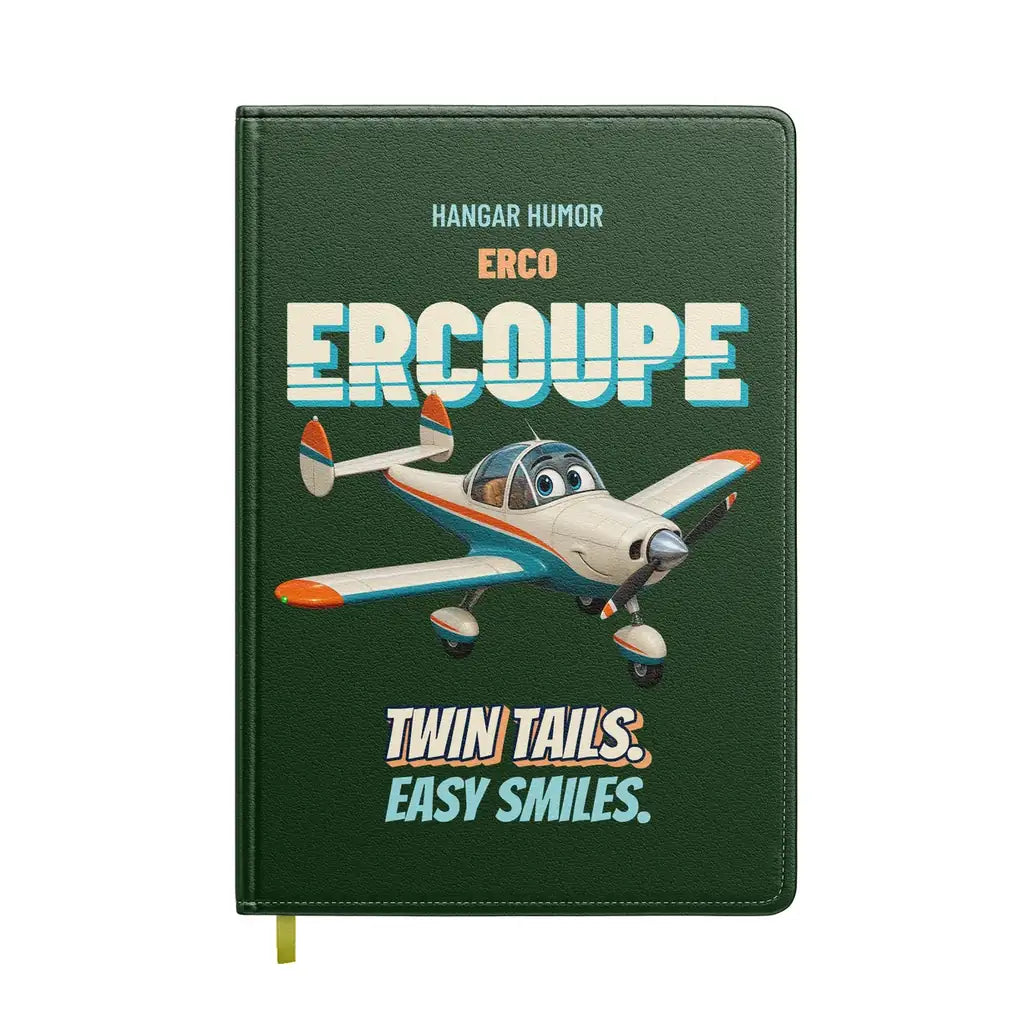 ERCO 415-C Ercoupe - Twin tails. Easy smiles. design on dark green notebook