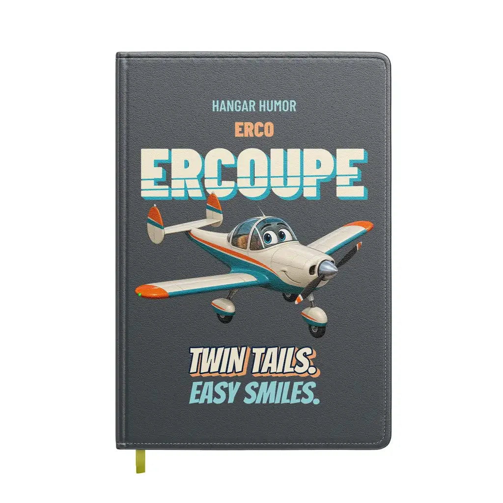 ERCO 415-C Ercoupe - Twin tails. Easy smiles. design on gray notebook