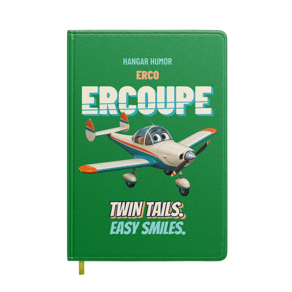 ERCO 415-C Ercoupe - Twin tails. Easy smiles. design on green notebook