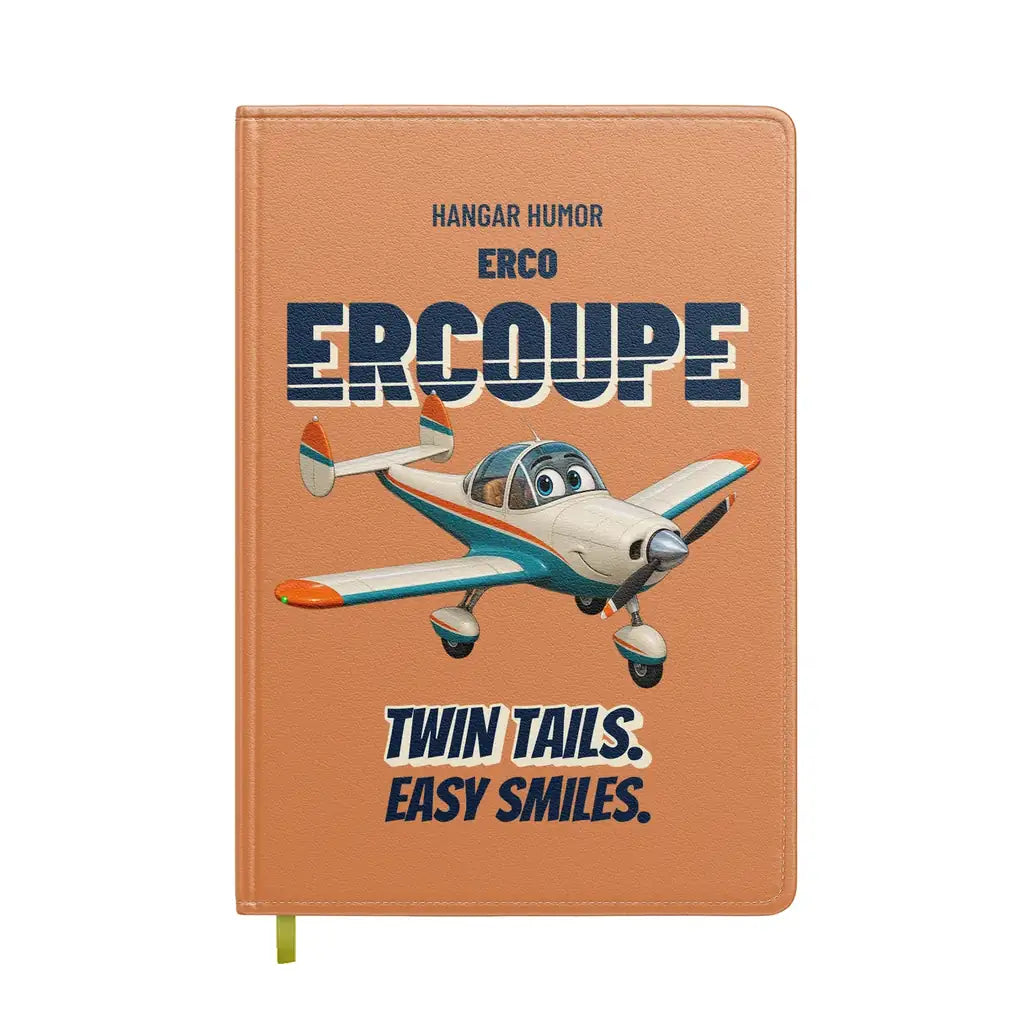 ERCO 415-C Ercoupe - Twin tails. Easy smiles. design on orange notebook
