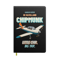 Thumbnail for de Havilland DHC-1 Chipmunk - Little chip. Big trip. design on black notebook