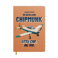 Thumbnail for de Havilland DHC-1 Chipmunk - Little chip. Big trip. design on orange notebook