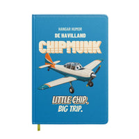 Thumbnail for de Havilland DHC-1 Chipmunk - Little chip. Big trip. design on turquoise notebook