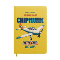 Thumbnail for de Havilland DHC-1 Chipmunk - Little chip. Big trip. design on yellow notebook