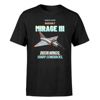 Thumbnail for Dassault Mirage IIIC - Delta wings. Sharp comebacks. - Premium T-Shirt design on black premium t shirt