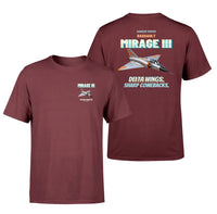 Thumbnail for Dassault Mirage IIIC - Delta wings. Sharp comebacks. - Double-Side T-Shirt design on darkred double side t shirt