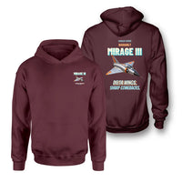 Thumbnail for Dassault Mirage IIIC - Delta wings. Sharp comebacks. - Double-Side Hoodie design on dark red double side hoodie