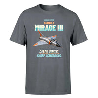 Thumbnail for Dassault Mirage IIIC - Delta wings. Sharp comebacks. - Premium T-Shirt design on gray premium t shirt