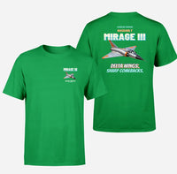 Thumbnail for Dassault Mirage IIIC - Delta wings. Sharp comebacks. - Double-Side T-Shirt design on green double side t shirt