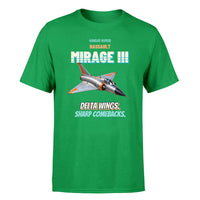 Thumbnail for Dassault Mirage IIIC - Delta wings. Sharp comebacks. - Premium T-Shirt design on green premium t shirt