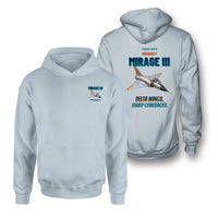 Thumbnail for Dassault Mirage IIIC - Delta wings. Sharp comebacks. - Double-Side Hoodie design on light blue double side hoodie