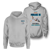 Thumbnail for Dassault Mirage IIIC - Delta wings. Sharp comebacks. - Double-Side Hoodie design on light gray double side hoodie