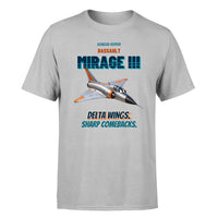 Thumbnail for Dassault Mirage IIIC - Delta wings. Sharp comebacks. - Premium T-Shirt design on lightgray premium t shirt