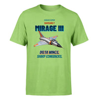 Thumbnail for Dassault Mirage IIIC - Delta wings. Sharp comebacks. - Premium T-Shirt design on lightgreen premium t shirt