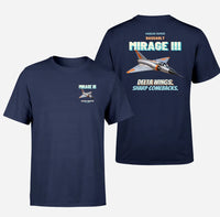 Thumbnail for Dassault Mirage IIIC - Delta wings. Sharp comebacks. - Double-Side T-Shirt design on navyblue double side t shirt
