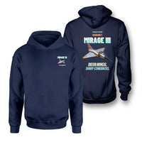 Thumbnail for Dassault Mirage IIIC - Delta wings. Sharp comebacks. - Double-Side Hoodie design on navy blue double side hoodie
