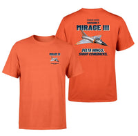 Thumbnail for Dassault Mirage IIIC - Delta wings. Sharp comebacks. - Double-Side T-Shirt design on orange double side t shirt