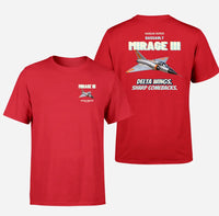 Thumbnail for Dassault Mirage IIIC - Delta wings. Sharp comebacks. - Double-Side T-Shirt design on red double side t shirt
