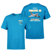 Thumbnail for Dassault Mirage IIIC - Delta wings. Sharp comebacks. - Double-Side T-Shirt design on turquoise double side t shirt