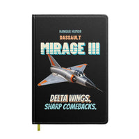 Thumbnail for Dassault Mirage IIIC - Delta wings. Sharp comebacks. design on black notebook