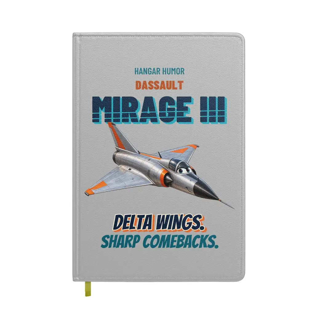 Dassault Mirage IIIC - Delta wings. Sharp comebacks. design on light gray notebook