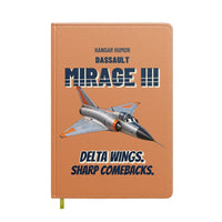 Thumbnail for Dassault Mirage IIIC - Delta wings. Sharp comebacks. design on orange notebook