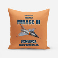 Thumbnail for Dassault Mirage IIIC - Delta wings. Sharp comebacks. design on orange pillow