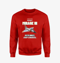 Thumbnail for Dassault Mirage IIIC - Delta wings. Sharp comebacks. design on red sweatshirt