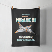 Thumbnail for Dassault Mirage IIIC - Delta wings. Sharp comebacks. design on black towel