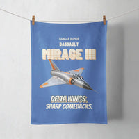Thumbnail for Dassault Mirage IIIC - Delta wings. Sharp comebacks. design on blue towel