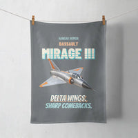 Thumbnail for Dassault Mirage IIIC - Delta wings. Sharp comebacks. design on gray towel