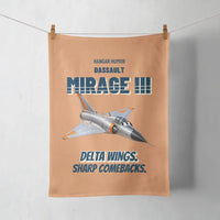 Thumbnail for Dassault Mirage IIIC - Delta wings. Sharp comebacks. design on orange towel