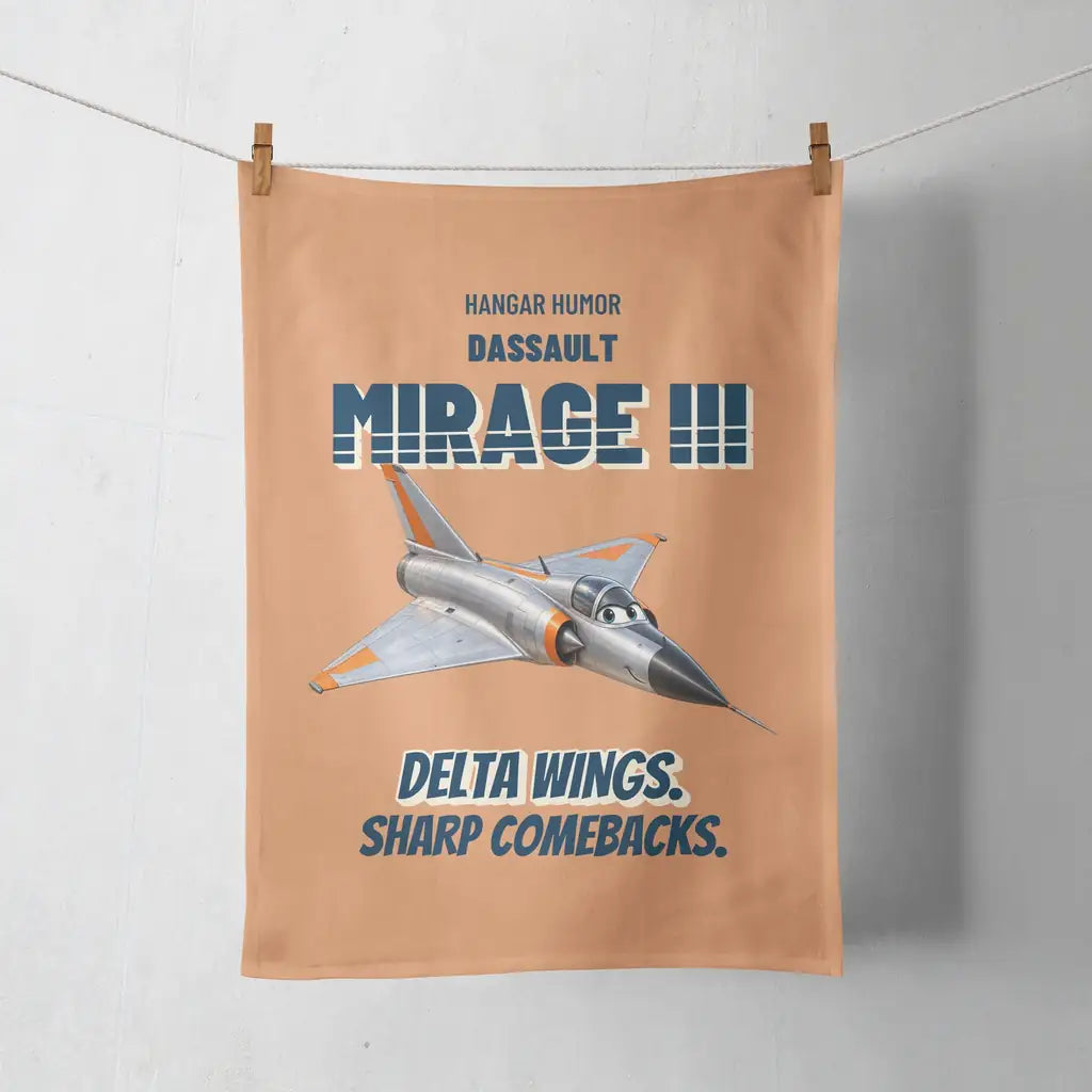 Dassault Mirage IIIC - Delta wings. Sharp comebacks. design on orange towel