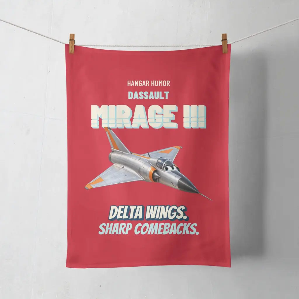 Dassault Mirage IIIC - Delta wings. Sharp comebacks. design on red towel