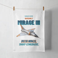 Thumbnail for Dassault Mirage IIIC - Delta wings. Sharp comebacks. design on white towel
