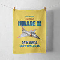Thumbnail for Dassault Mirage IIIC - Delta wings. Sharp comebacks. design on yellow towel