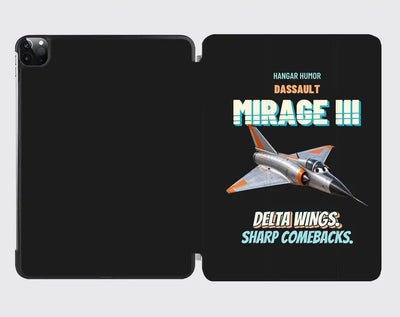 Dassault Mirage IIIC - Delta wings. Sharp comebacks. design on black ipad tablet case