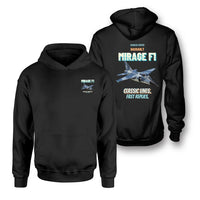 Thumbnail for Dassault Mirage F1C - Classic lines. Fast replies. - Double-Side Hoodie design on black double side hoodie