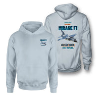 Thumbnail for Dassault Mirage F1C - Classic lines. Fast replies. - Double-Side Hoodie design on light blue double side hoodie