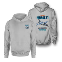Thumbnail for Dassault Mirage F1C - Classic lines. Fast replies. - Double-Side Hoodie design on light gray double side hoodie