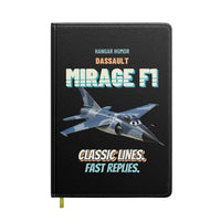 Thumbnail for Dassault Mirage F1C - Classic lines. Fast replies. design on black notebook