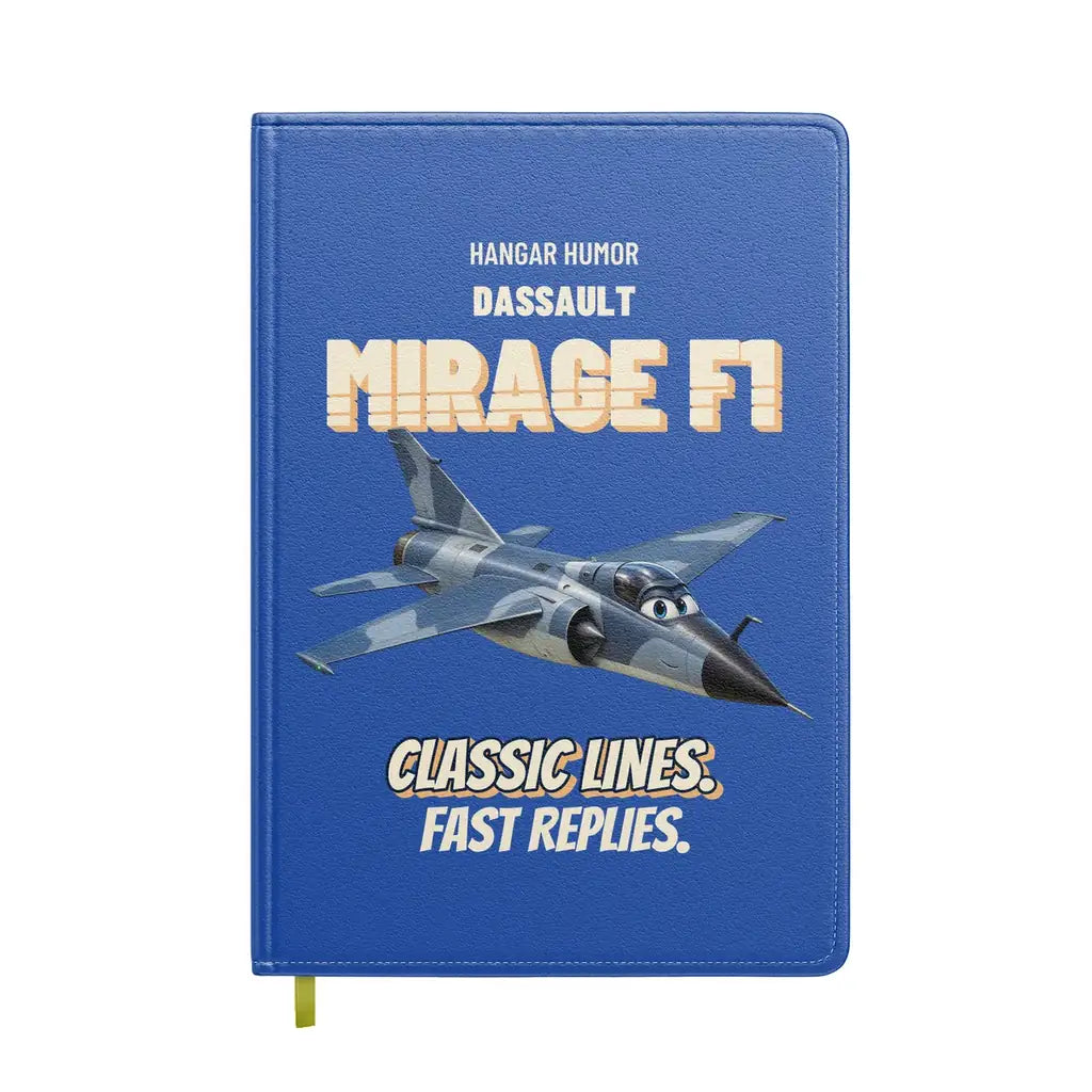 Dassault Mirage F1C - Classic lines. Fast replies. design on blue notebook
