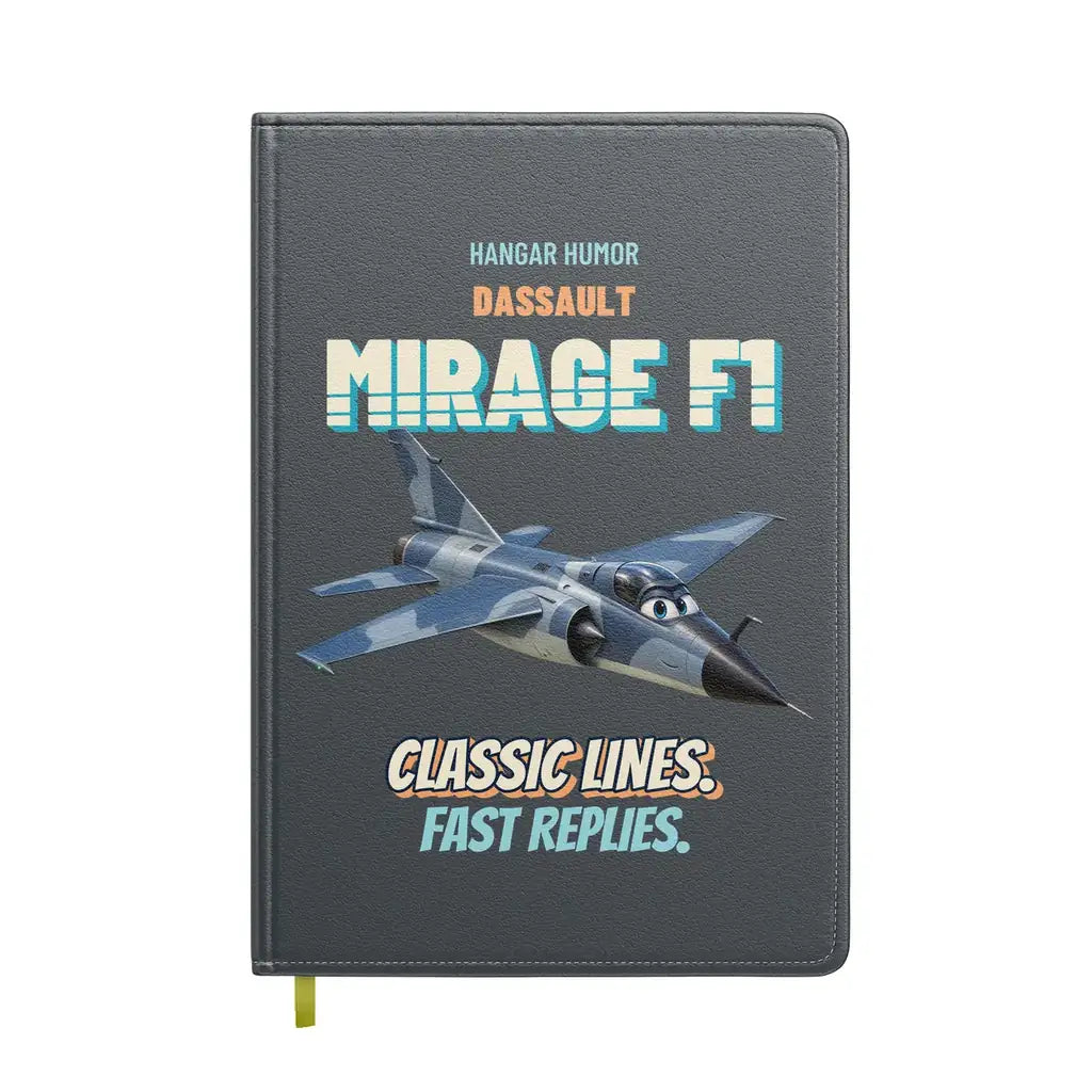 Dassault Mirage F1C - Classic lines. Fast replies. design on gray notebook