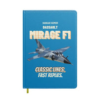Thumbnail for Dassault Mirage F1C - Classic lines. Fast replies. design on turquoise notebook