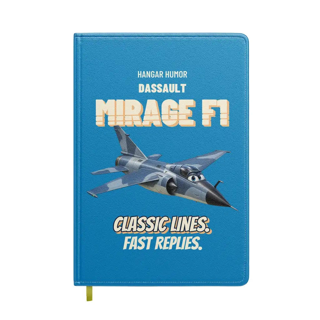 Dassault Mirage F1C - Classic lines. Fast replies. design on turquoise notebook