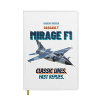 Thumbnail for Dassault Mirage F1C - Classic lines. Fast replies. design on white notebook